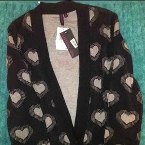Material girl heart long cardigan